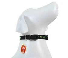 NEW Saf-T-Paw 1" W Nylon Dog Paw Printed Collar Large 16-25"