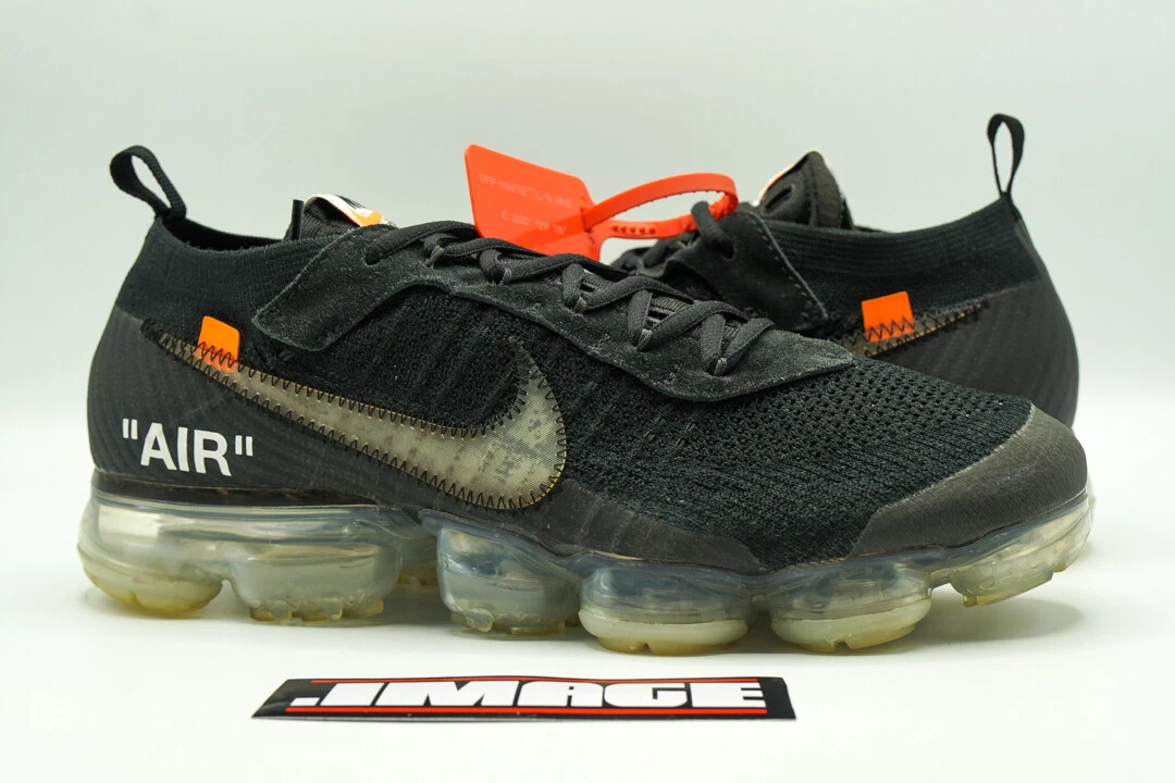 NIKE AIR VAPORMAX USED SIZE 10 OFF WHITE BLACK CLEAR TOTAL AA3831 002 | eBay