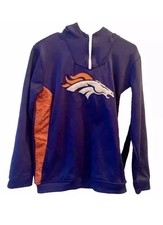 Denver Broncos Hoodie Fleece 1/4 Zip hoodie Youth XL 18/20 NFL Team Apparel