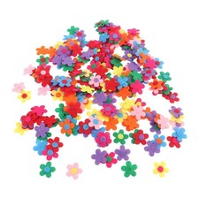 100Pcs Felt Flower Embellishments For Sewing 28mm Multicolored Fabric Fllower