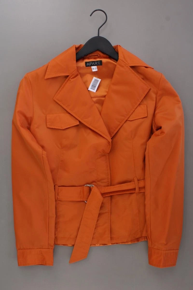 ✅ Apart Übergangsjacke Classic Jacke für Damen Gr. 38, M mit Gürtel orange ✅