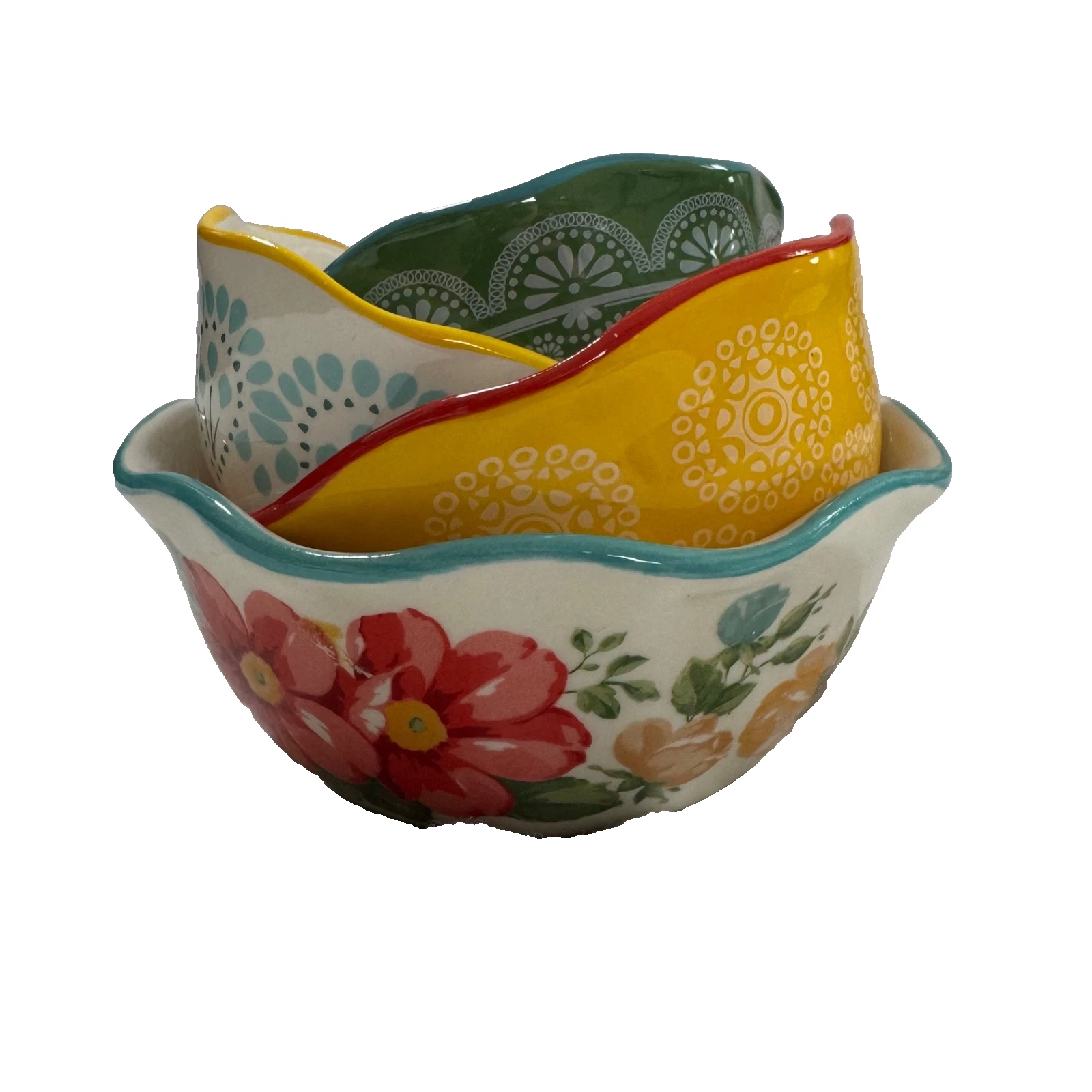 The Pioneer Woman Vintage Floral Ceramic Nesting Measuring Cups Set Of 4
Opens in a new window or ta