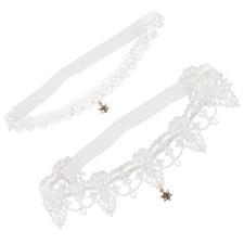 2pcs Fashion Bridal Garters Wedding Lace Garters Rhinestone Leg Belt