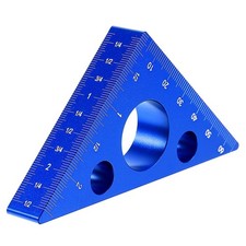 Ymapinc High-Precision Thickened Triangle Ruler Layout Measuring, 45/90 Blue
