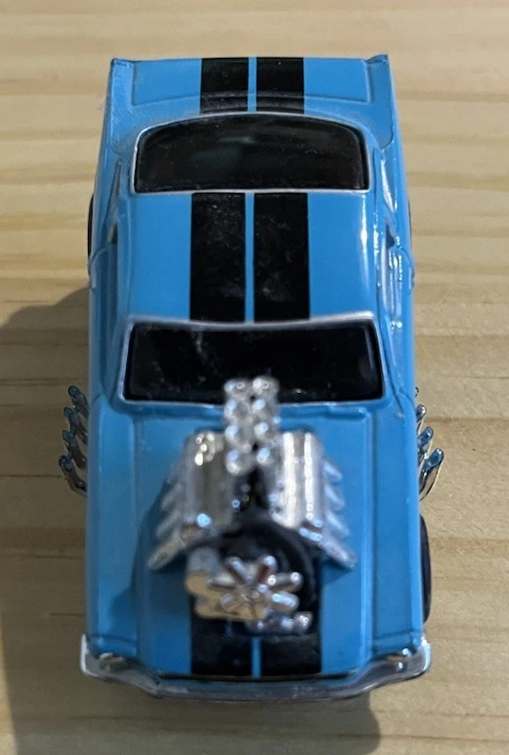 Funline 2001 Muscle Machines Rubber Tires Die-Cast Blue W/ Black Stripes - Image 2 of 4