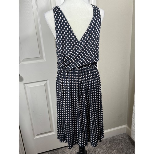 LOFT Damen Kleid Gr. L schwarz weiß Blumenmuster ärmellos V-Ausschnitt - Bild 3 von 8