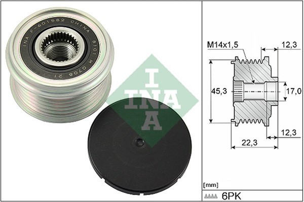 Generatorfreilauf Schaeffler INA 535 0291 10 FüR Nissan Rogue Trail 1 T30 Teana-image