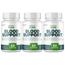 Healthy Flow, Healthy Blood Flow Support Supplement - 3 Bottles Official