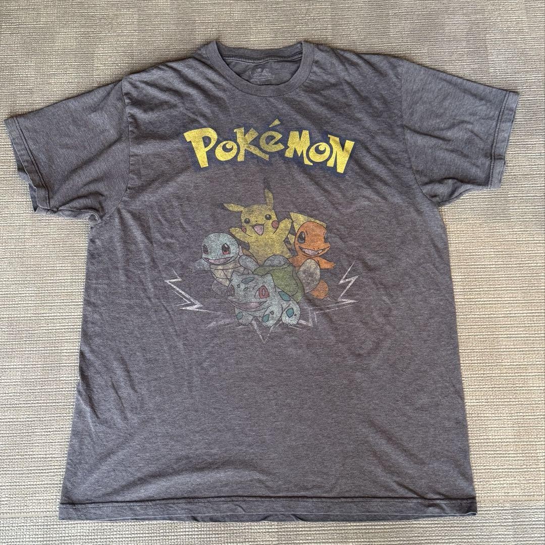 ALTRA Pokemon TShirt Pikachu Charizard Squirtle Grass Starter L Grey U