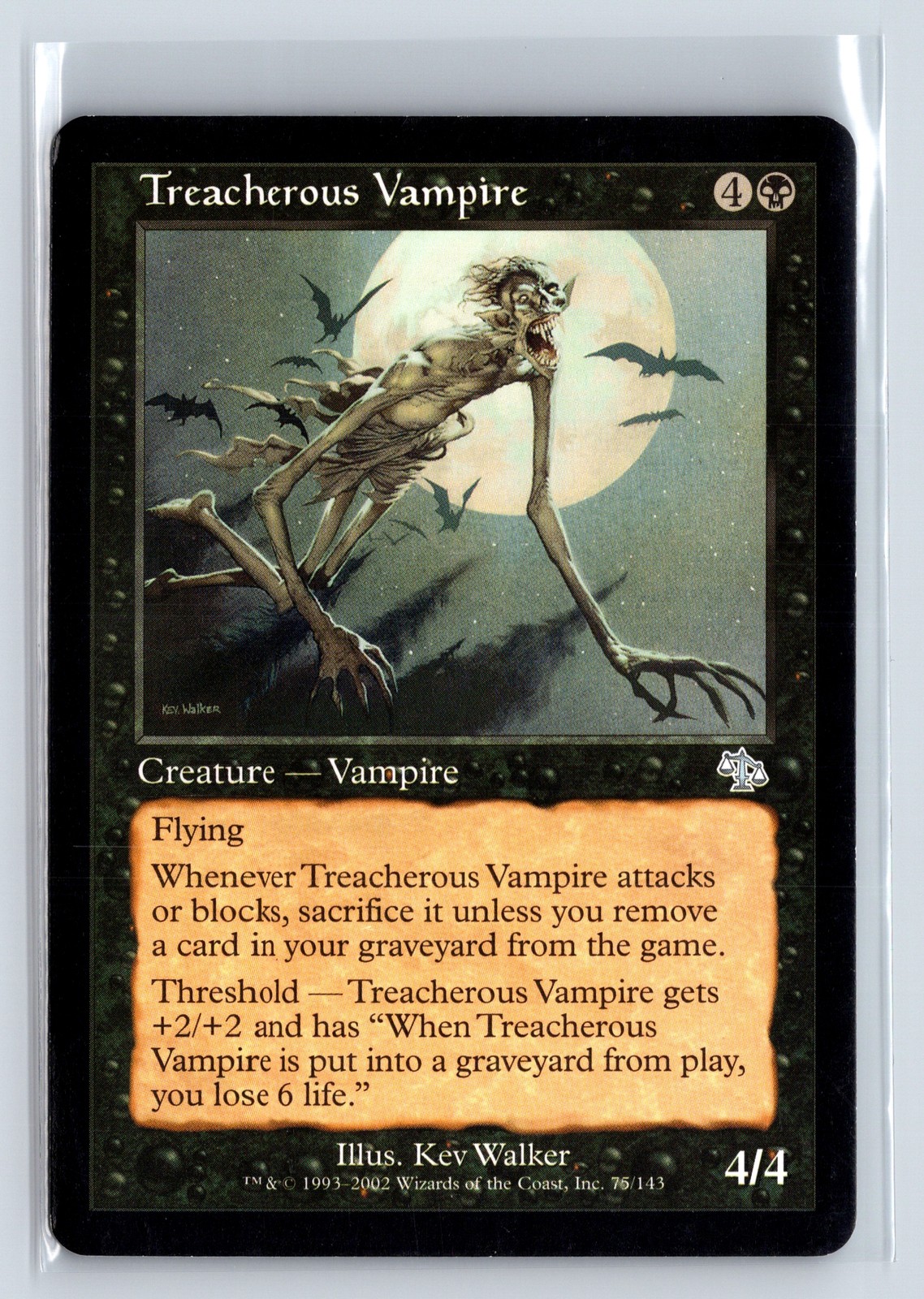 TREACHEROUS VAMPIRE (4x) Playset – Judgment – Uncommon MTG Magic the Gathering