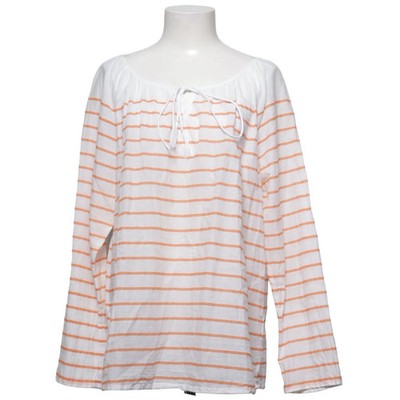 Hampton Republic, Bluse, Größe: 44/46, Weiß/Orange, Baumwolle, Streifen #iPx