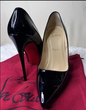 100 Auth Women Louboutin so Kate 100mm Black Patent Pumps/heels Sz6 1/2