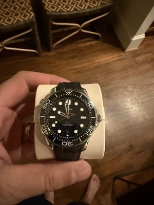 Omega Seamaster 300M OEM Rubber Strap w/ OEM Deployant Clasp, Boxes, Tags