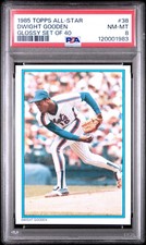 1985 TOPPS ALL-STAR GLOSSY SET OF 40 #38 DWIGHT GOODEN PSA 8