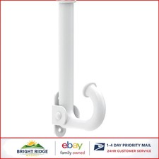 Durable Oval Wall Hook with Adjustable Arm for Closet and Bathroom Organization