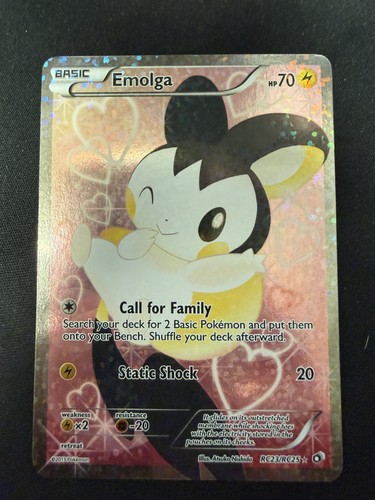 POKEMON EMOLGA BLACK WHITE PROMO FULL ART HOLO CARD