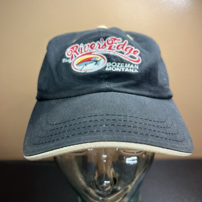 #ad Rivers Edge Bozeman Montana Snapback Hat Adjustable Twill Black Cap Fly Fishing $8.99