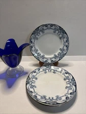 Flow Blue , Iris, Antique 9”X9” Plate By Royal Staffordshire John Wilkinson