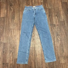 VTG Wrangler Twenty Straight Leg Jeans Blue Denim Size 30x34 Tall Cowgirl
