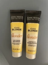 John Frieda Sheer Blonde Go Blonder Lightening Shampoo Conditioner 2 Oz Travel