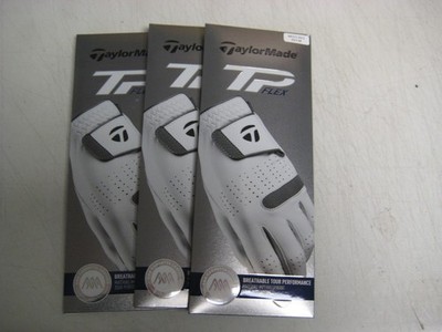 3 BRAND NEW Taylor Made TP Flex  Mens RH  Medium  Gloves White   M