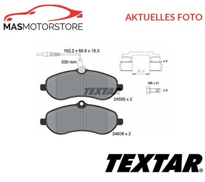 SATZ BREMSBELÄGE BREMSKLÖTZE VORNE TEXTAR 2459501 A FÜR PEUGEOT EXPERT