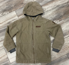Columbia Jacket Youth S Tan Cotton Zip Up Chest Pockets Outdoor Utility Coat