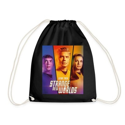 Star Trek Strange New World Spock, Pike Und Una Turnbeutel, One size, Schwarz
