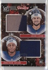 2020 Donruss Rookie Holiday Sweaters Duals Jacob Eason Jonathan Taylor k0f