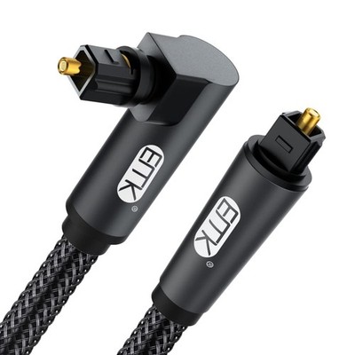 Toslink Kabel 5m Optisches Kabel 90° drehbar Stereo Digital Sound Heimkino