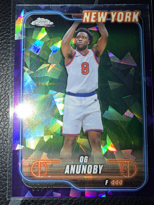 Topps 2024-25 Chrome Sapphire Purple /10 OG Anunoby Knicks #60
