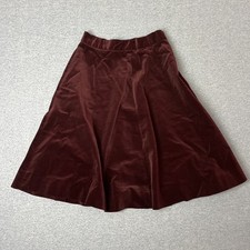 Vintage Girls Velvet Skirt Size 14 Dark Red Ruth's Closet