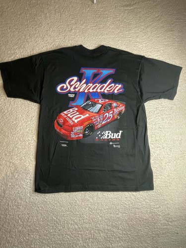 Vintage 96 Ken Schrader #25 Bud Racing NASCAR Tee NOS Men’s XL - Picture 3 of 11