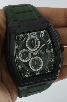 Naviforce Men's Chronograph Green Dial With ''Date'' Quartz Wristwatch Rubber Band