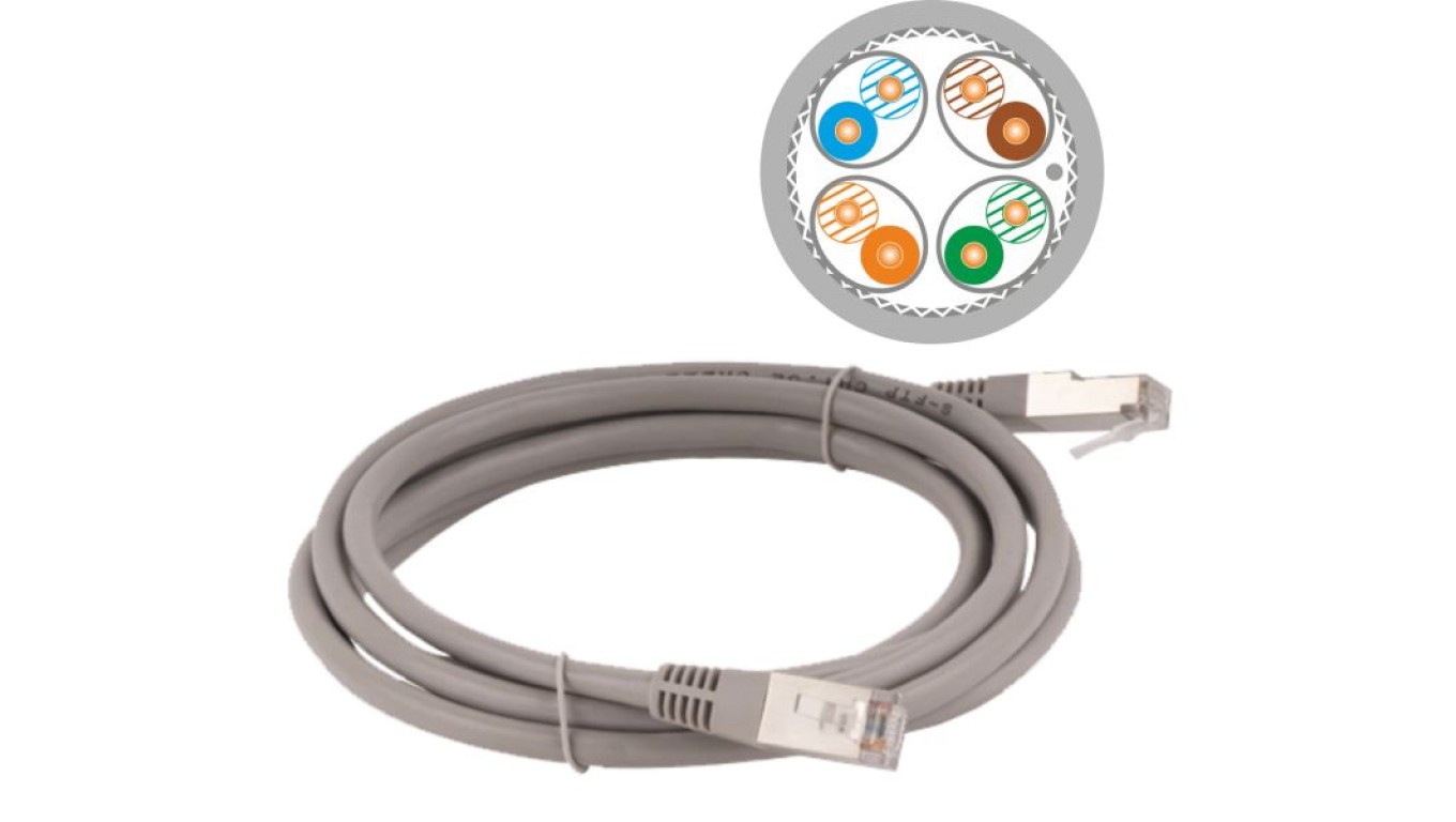 Patch Cord S/FTP Cat.6A LSOH 0.5m Grey KKS6ASZ0.5