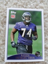 2009 Topps Michael Oher #342 (RC) Rookie Football Card Baltimore Ravens. rookie card picture