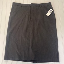 NWT Gap Y2K Vintage Academia Office Wool Blend Pencil Skirt Stripes Womens XL 14