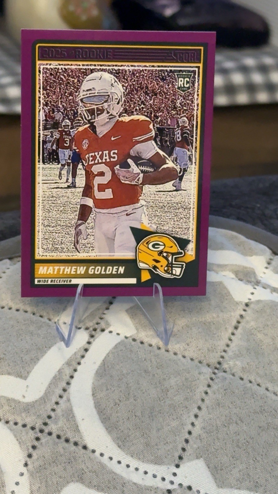 2025 Score Football Matthew Golden RC #56 Purple 