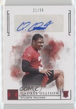 2019 Panini Impeccable Rookie Auto 21/99 Qadree Ollison #168 Auto s3g