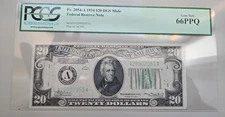 DBR 1934 $20 DGS FRN Boston Fr. 2054-Adgs Mule PCGS 66 PPQ
