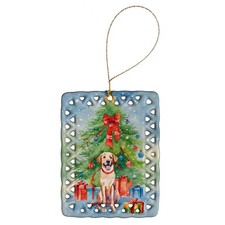 Chesapeake Bay Retriever Christmas Porcelain Ornament DAC3417CO2