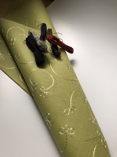 Handgemachtes Geschenkpapier 5 große Blätter umweltfreundlich 56 x 76 cm + 50 m Papier Garn - Bild 2 von 7