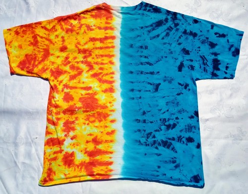 Walt Disney World 2013 T Shirt Men Size 2XL Fire & Ice Orange & Blue Tie Dye Tee - Picture 3 of 3