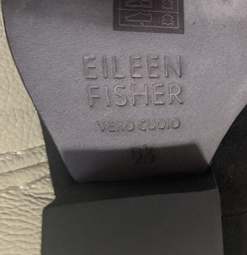 Eileen Fisher Hawk Black Suede Block Heel Pump Women. Size:5.5 - Picture 8 of 8