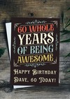 Personalised 60th Birthday Card For Him Vintage Male 1965 Any Name 60 Years Old