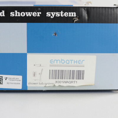 Embather Rain Shower / Tub System in Brushed Nickel, Read Description