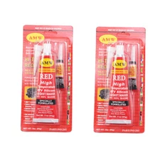 2PCS RED RTV Silicone for Gasket Makers High-Temp Oil Water Resistance Sealant