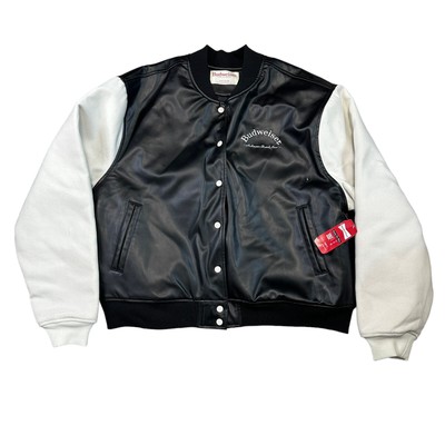 PACSUN Budweiser King Of Beers Letterman Jacket Leather Varsity Men's Large