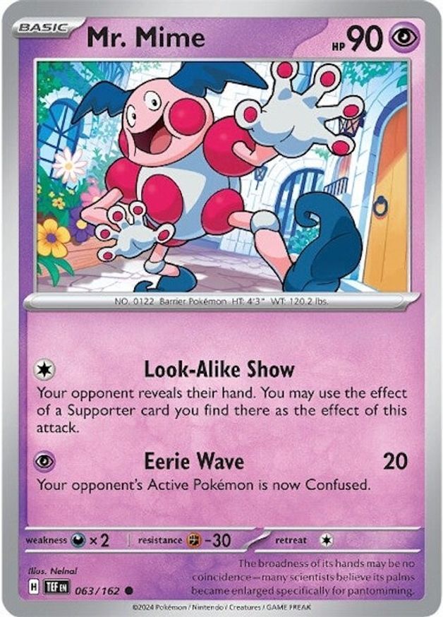 Pokemon Scarlet & Violet Temporal Forces Common Mr. Mime #63