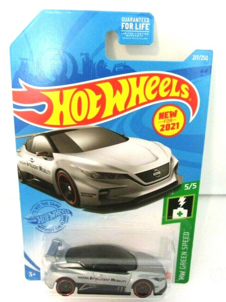 Mattel Hot Wheels Cars Nissan Leaf Nismo Rc 02 Silver HW Green Speed NEW